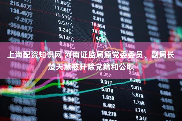 上海配资知识网 河南证监局原党委委员、副局长楚天慧被开除党籍和公职